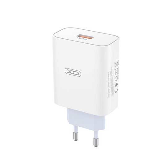 Incarcator Retea Cu Cablu USB-C XO Design L164, 30W, 1 x USB-A, Alb