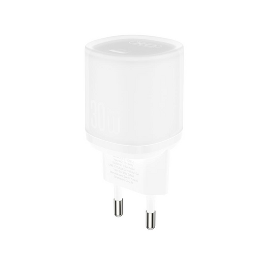 Incarcator Retea Cu Cablu USB-C XO Design L150, 30W, 3A, 1 x USB-C, Alb