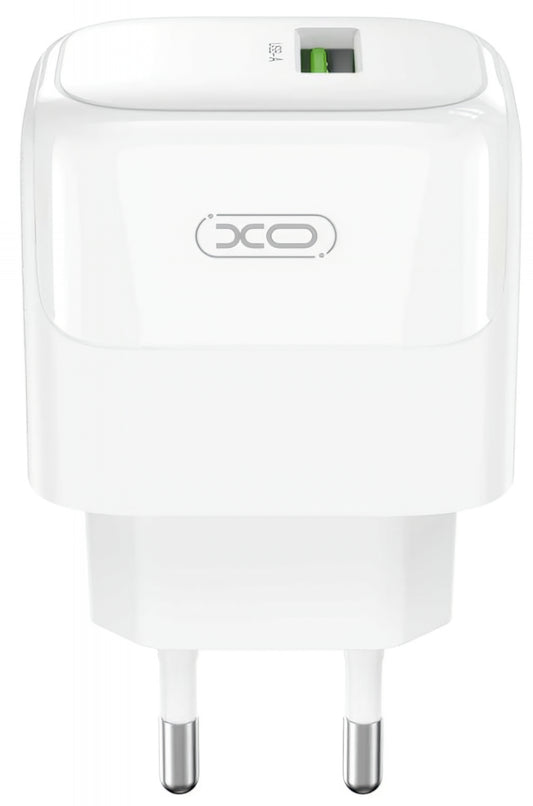 Incarcator Retea Cu Cablu microUSB XO Design L135, 18W, 3A, 1 x USB-A, Alb