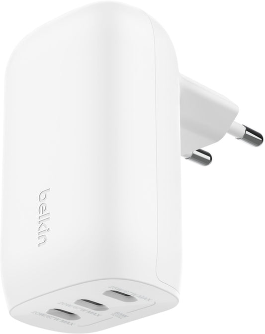 Incarcator Retea Cu Cablu USB-C Belkin BoostCharge, 67W, 3A, 3 x USB-C, Alb WCC002vf2MWH-B6
