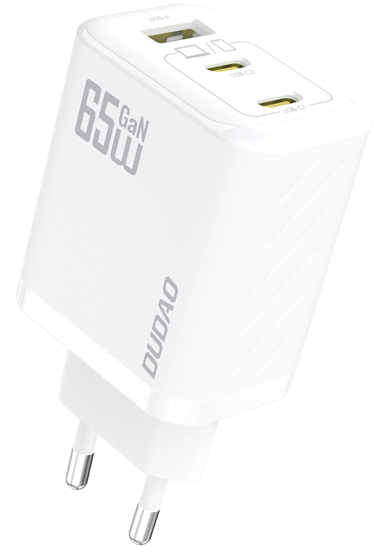 Incarcator Retea Cu Cablu USB-C Dudao A29C, 65W, 3.25A, 1 x USB-A - 2 x USB-C, Alb