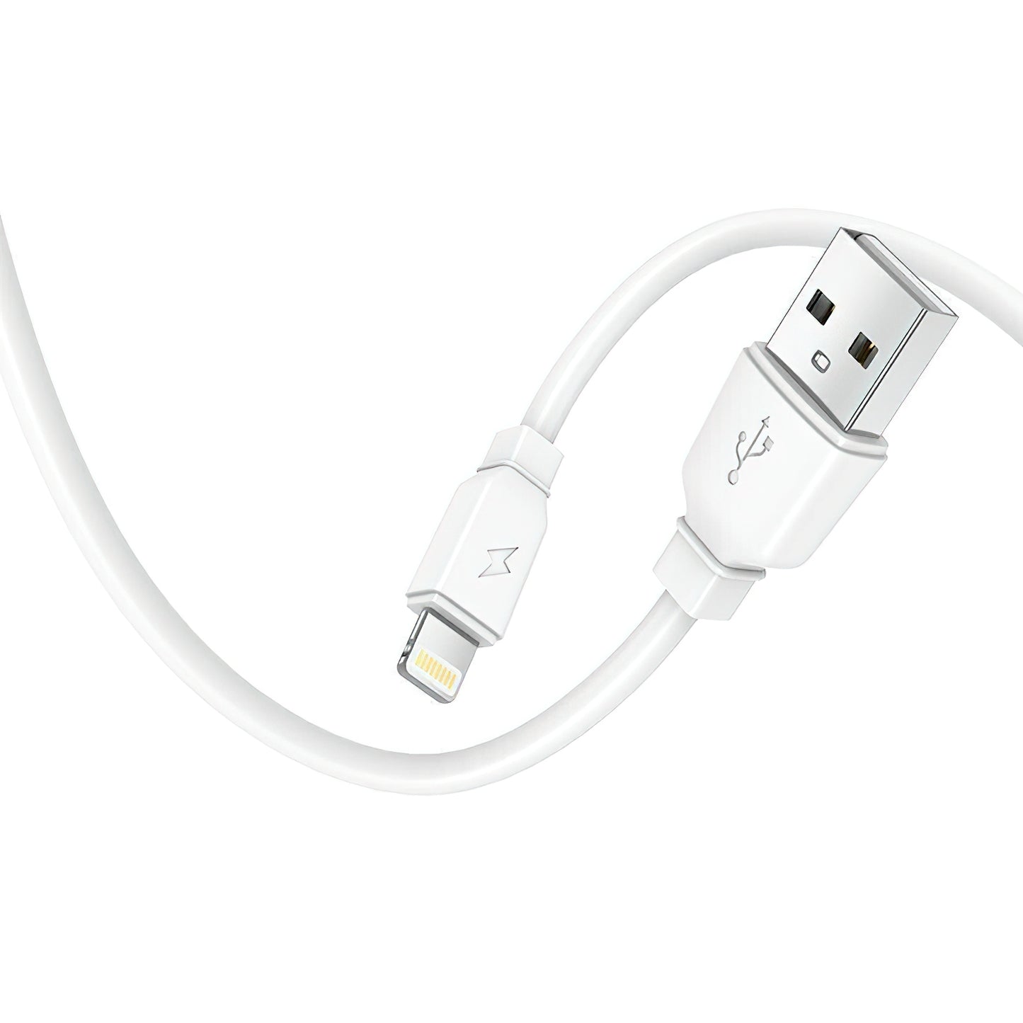 Incarcator Retea Cu Cablu Lightning Prestico F9S, 12W, 2.4A, 1 x USB-A, Alb