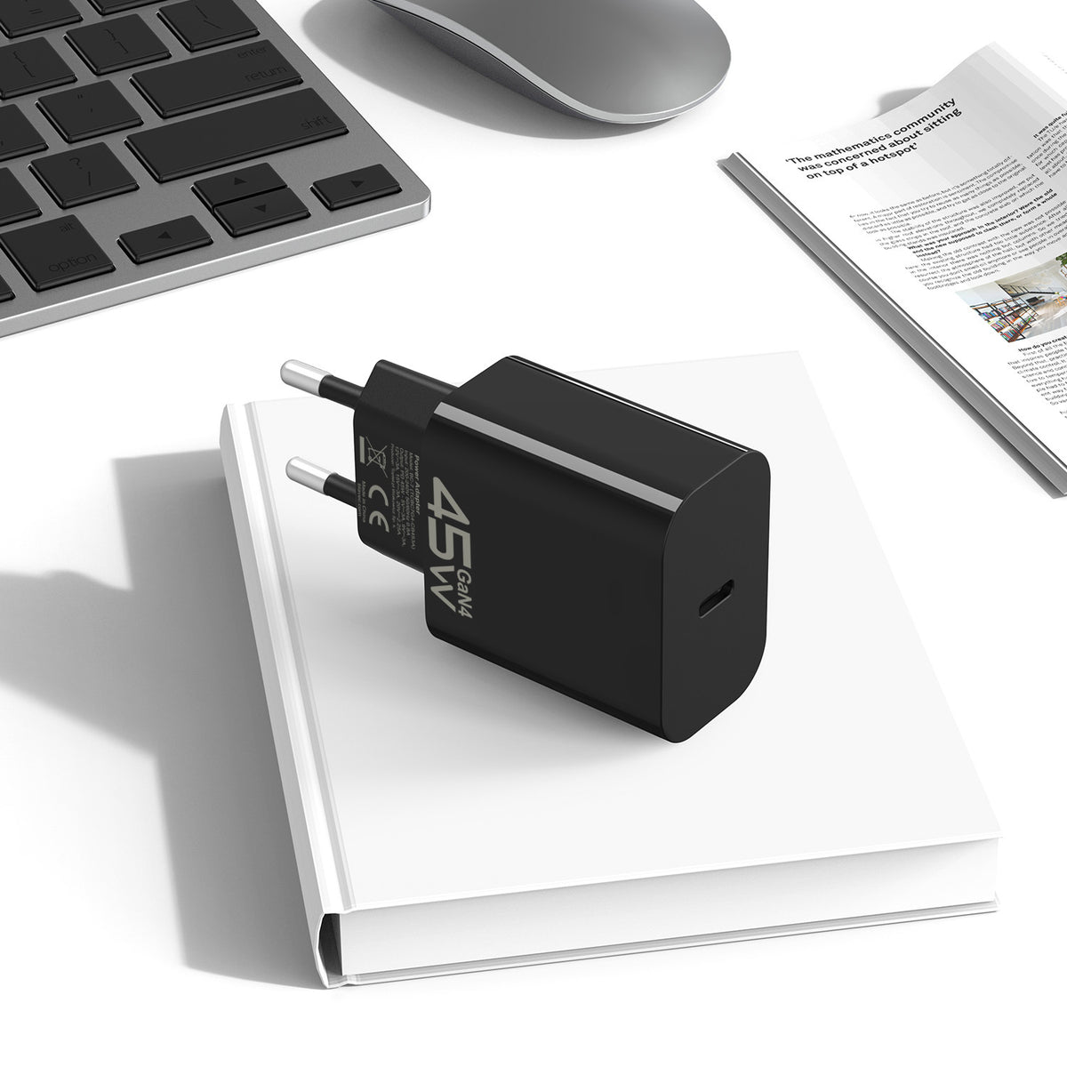 Incarcator Retea Cu Cablu USB-C Blavec BC-7, 45W, 3A, 1 x USB-C, Negru