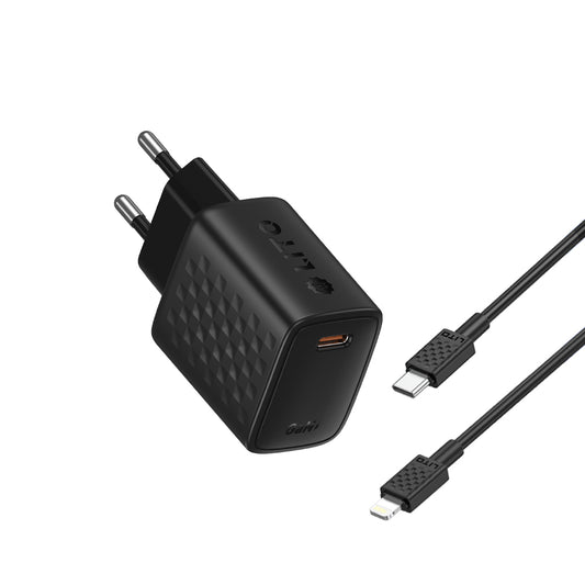 Incarcator Retea Cu Cablu Lightning Lito LC17L, 30W, 3A, 1 x USB-C, Negru