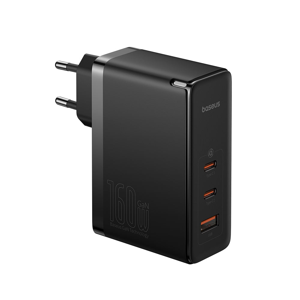 Incarcator Retea Cu Cablu USB-C Baseus GaN5 Pro, 160W, 5A, 1 x USB-A - 2 x USB-C, Negru P10110825113-00