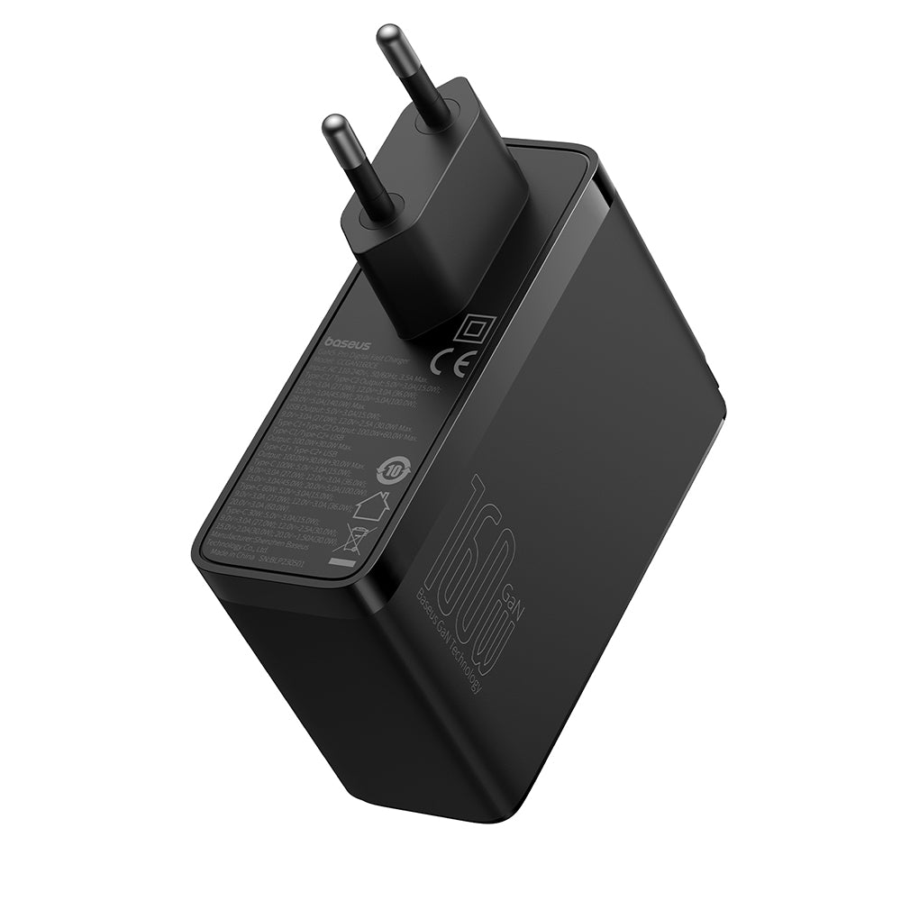Incarcator Retea Cu Cablu USB-C Baseus GaN5 Pro, 160W, 5A, 1 x USB-A - 2 x USB-C, Negru P10110825113-00