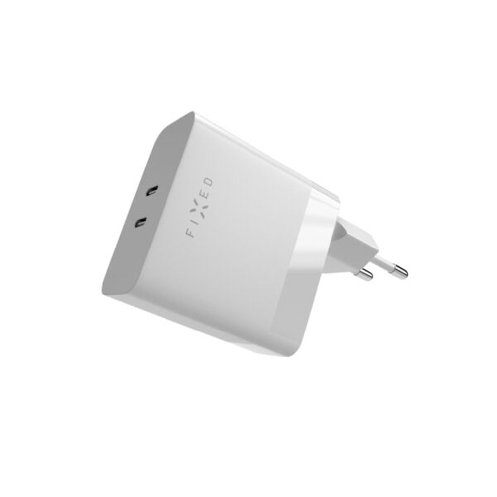 Incarcator Retea Fixed, 65W, 3.25A, 2 x USB-C, Alb