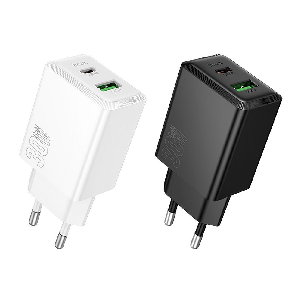 Incarcator Retea HOCO N71, 30W, 3A, 1 x USB-A - 1 x USB-C, Alb