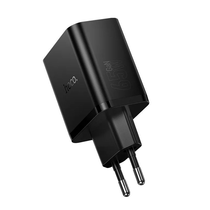 Incarcator Retea HOCO N75, 65W, 3A, 1 x USB-A - 2 x USB-C, Negru