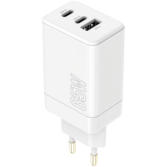Incarcator Retea MaXlife MXTC-08-65ACC, 65W, 3A, 1 x USB-A - 2 x USB-C, Alb