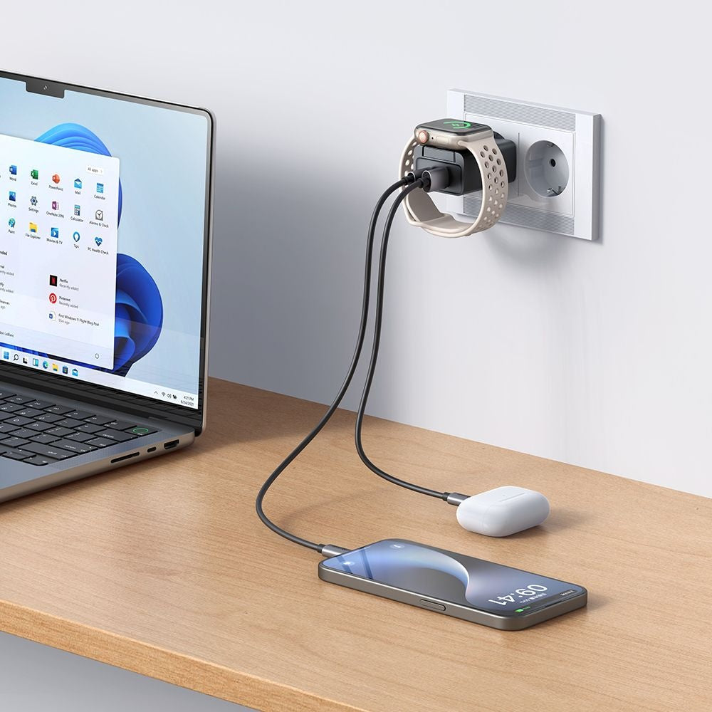 Incarcator Retea McDodo CH-3700 Companion, 30W, 3A, 1 x USB-A - 1 x USB-C, Negru