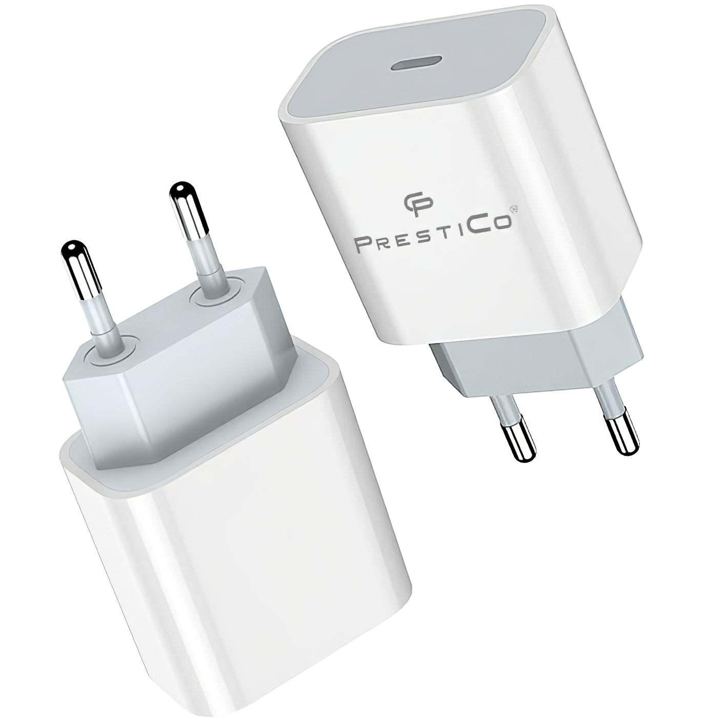 Incarcator Retea Prestico F8A Box, 20W, 3A, 1 x USB-C, Alb