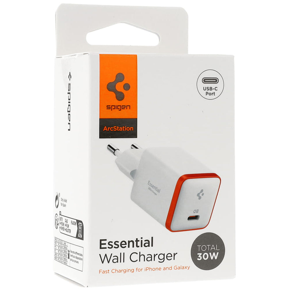 Incarcator Retea Spigen EE301EU Arcstation Essential, 30W, 3A, 1 x USB-C, Alb ACH08449