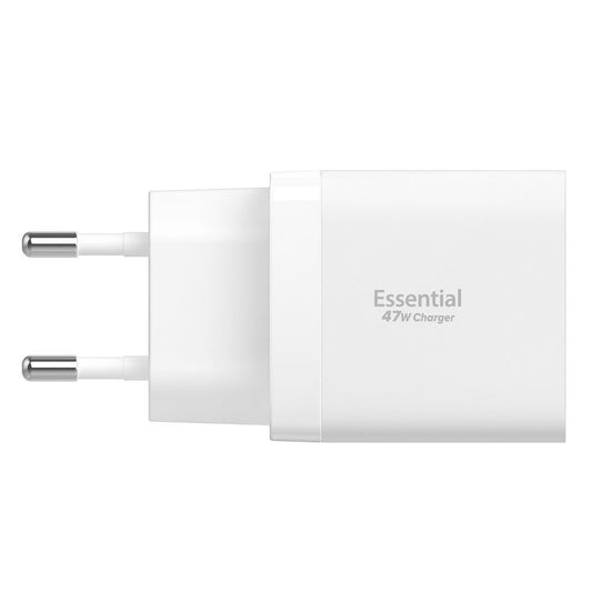 Incarcator Retea Spigen Essential, 47W, 3A, 2 x USB-C, Alb