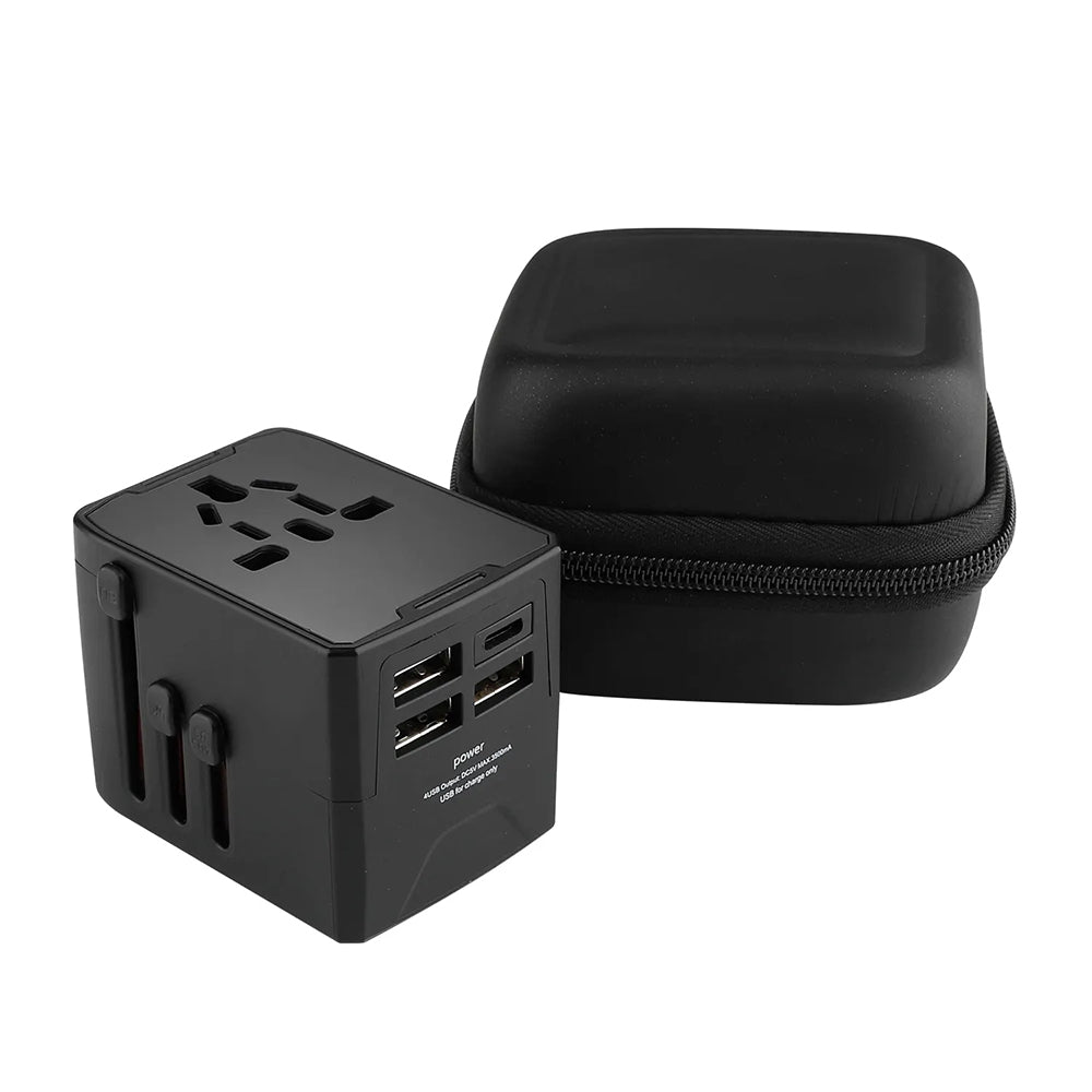 Incarcator Retea Techsuit HHT520 Travel, 15W, 3A, 3 x USB-A - 1 x USB-C, Negru