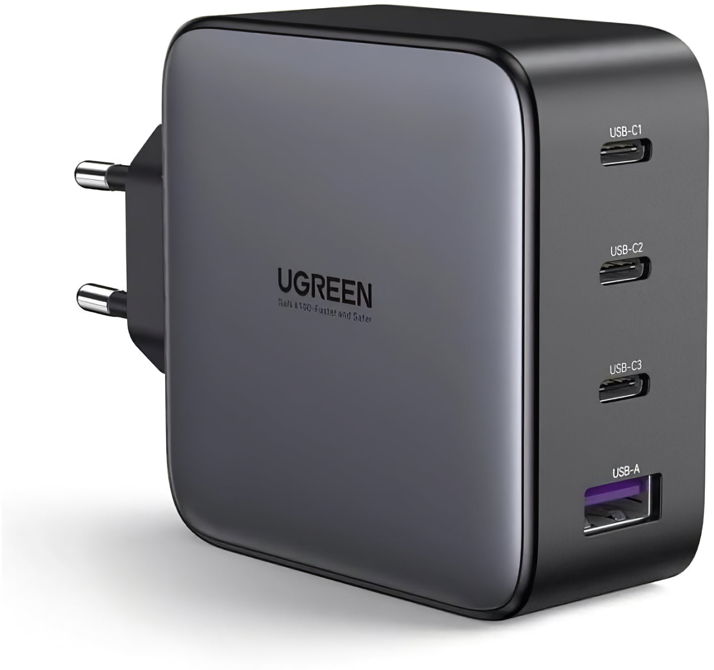 Incarcator Retea UGREEN CD226, 100W, 3A, 1 x USB-A - 3 x USB-C, Negru