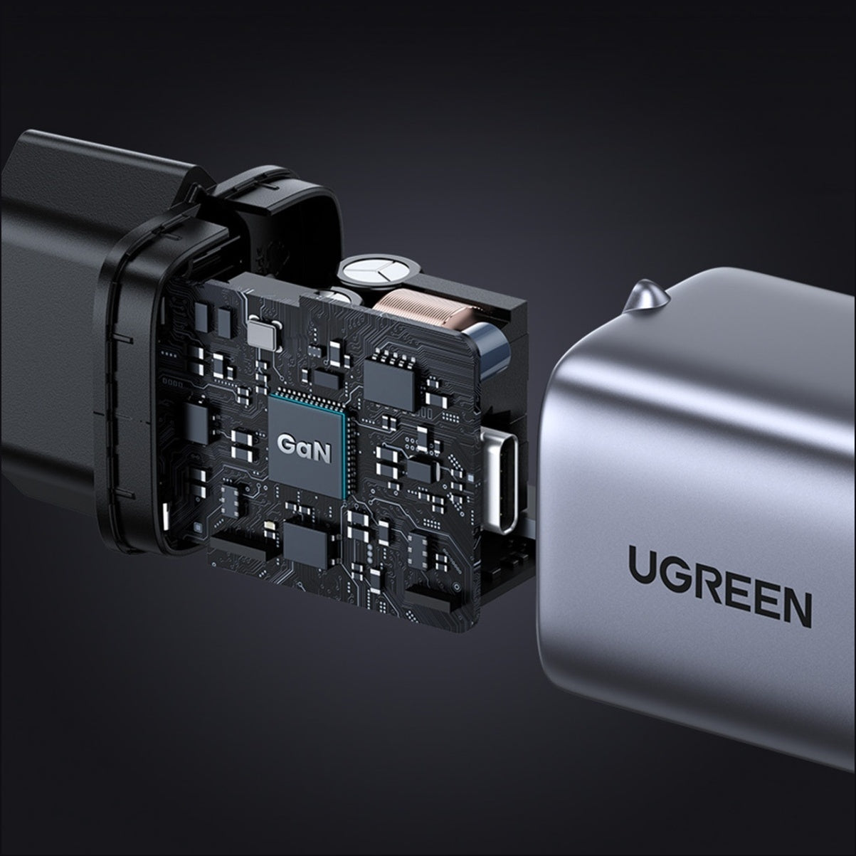 Incarcator Retea UGREEN CD319, 30W, 3A, 1 x USB-C, Gri