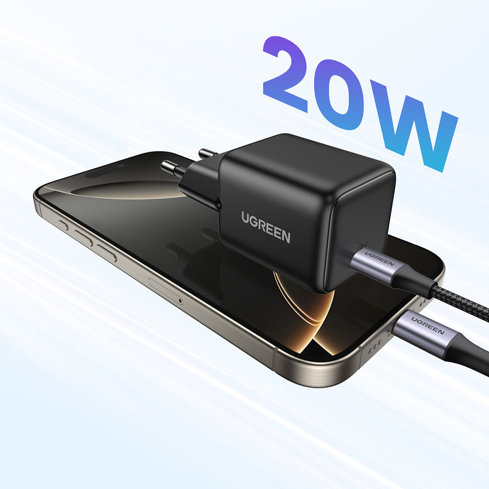 Incarcator Retea UGREEN X512, 20W, 3A, 1 x USB-C, Negru