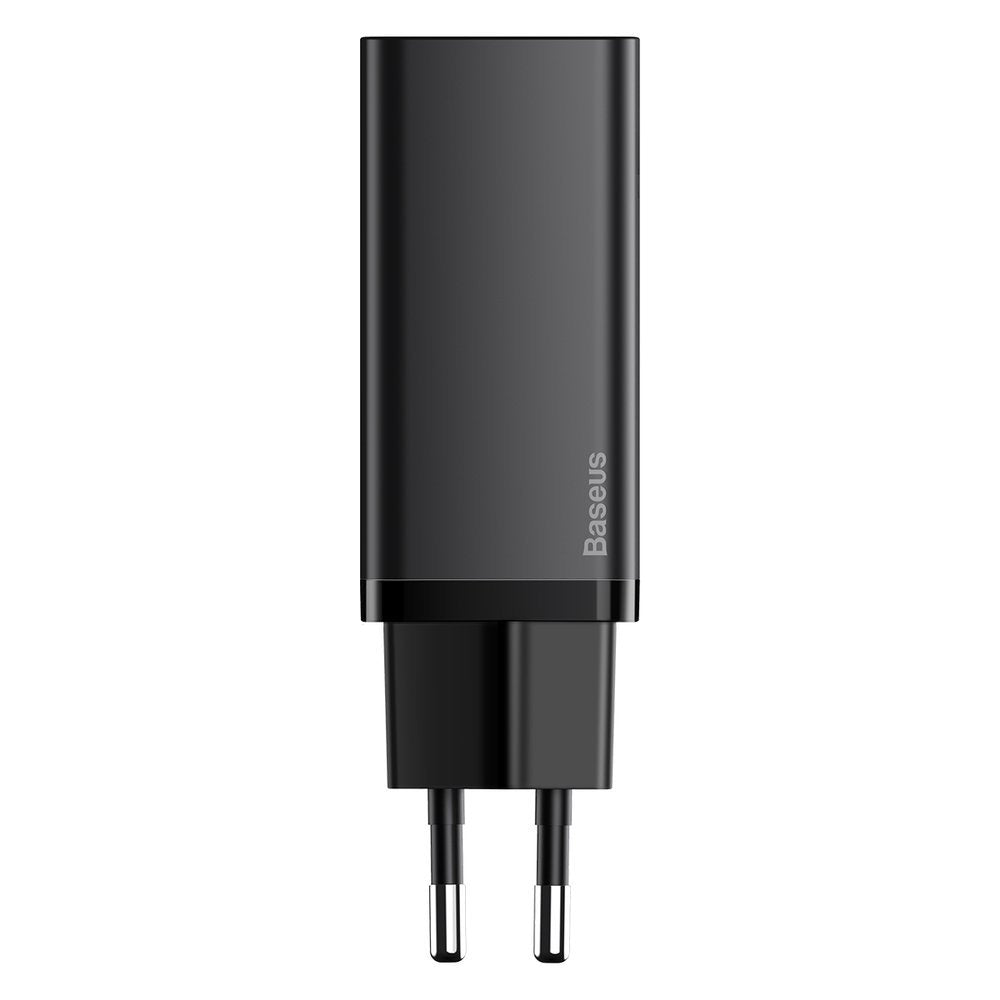 Incarcator Retea Baseus GaN2 Lite, 65W, 3A, 1 x USB-A - 1 x USB-C, Negru CCGAN2L-B01