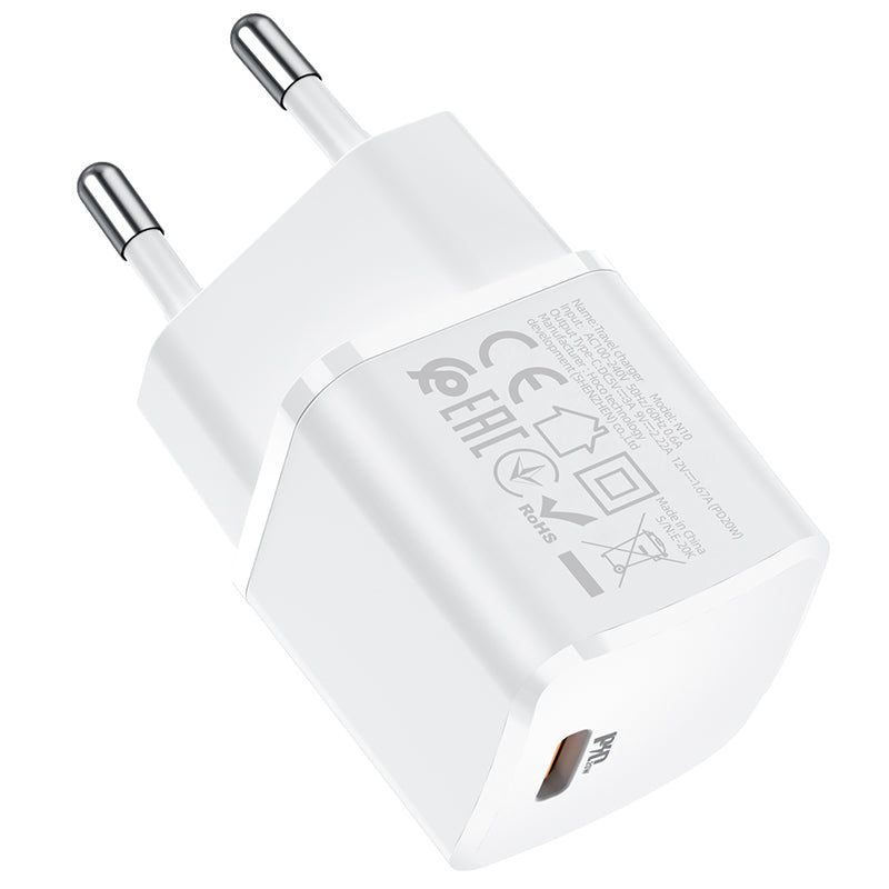 HOCO N10 Starter Netzteil 20W 3A | 1x USB-C | Weiß