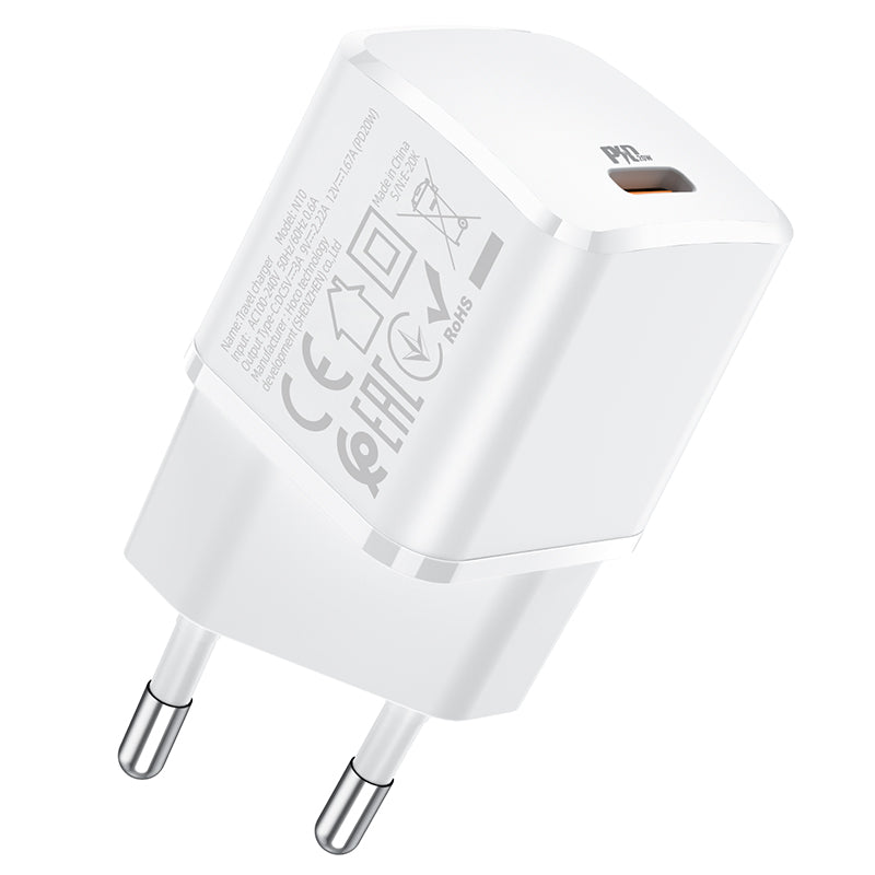 HOCO N10 Starter Netzteil 20W 3A | 1x USB-C | Weiß