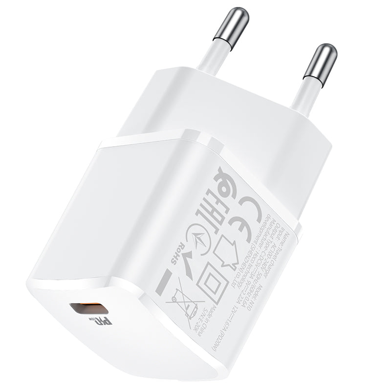 HOCO N10 Starter Netzteil 20W 3A | 1x USB-C | Weiß