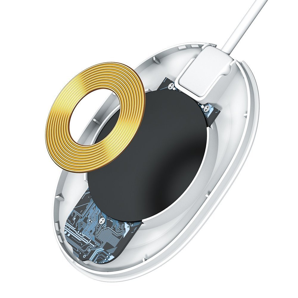 Incarcator Retea Wireless Baseus Jelly, 15W, 1.67A, Alb WXGD-02