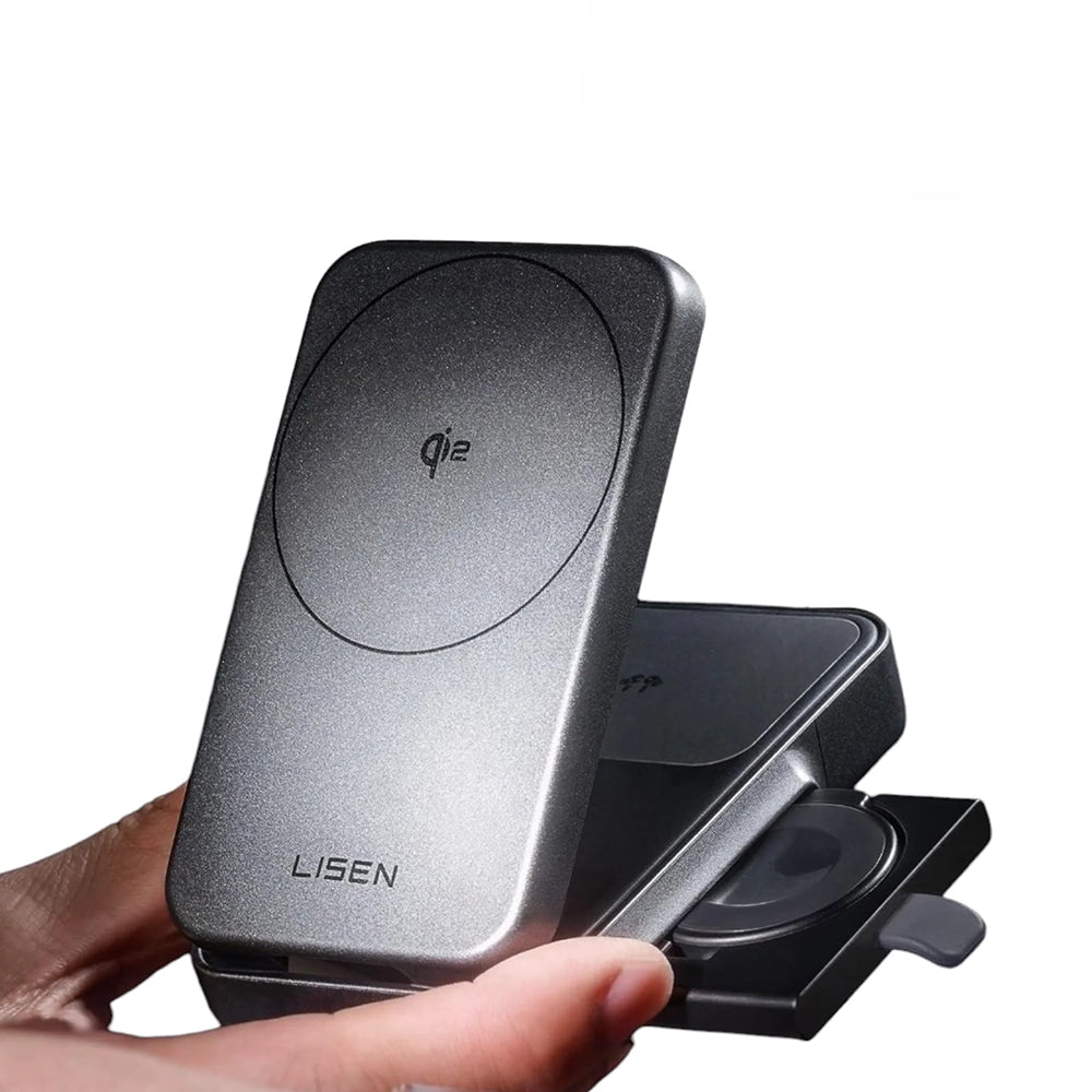 Incarcator Retea Wireless Lisen W106 3in1, 15W, 1.67A, Gri YL0424120009