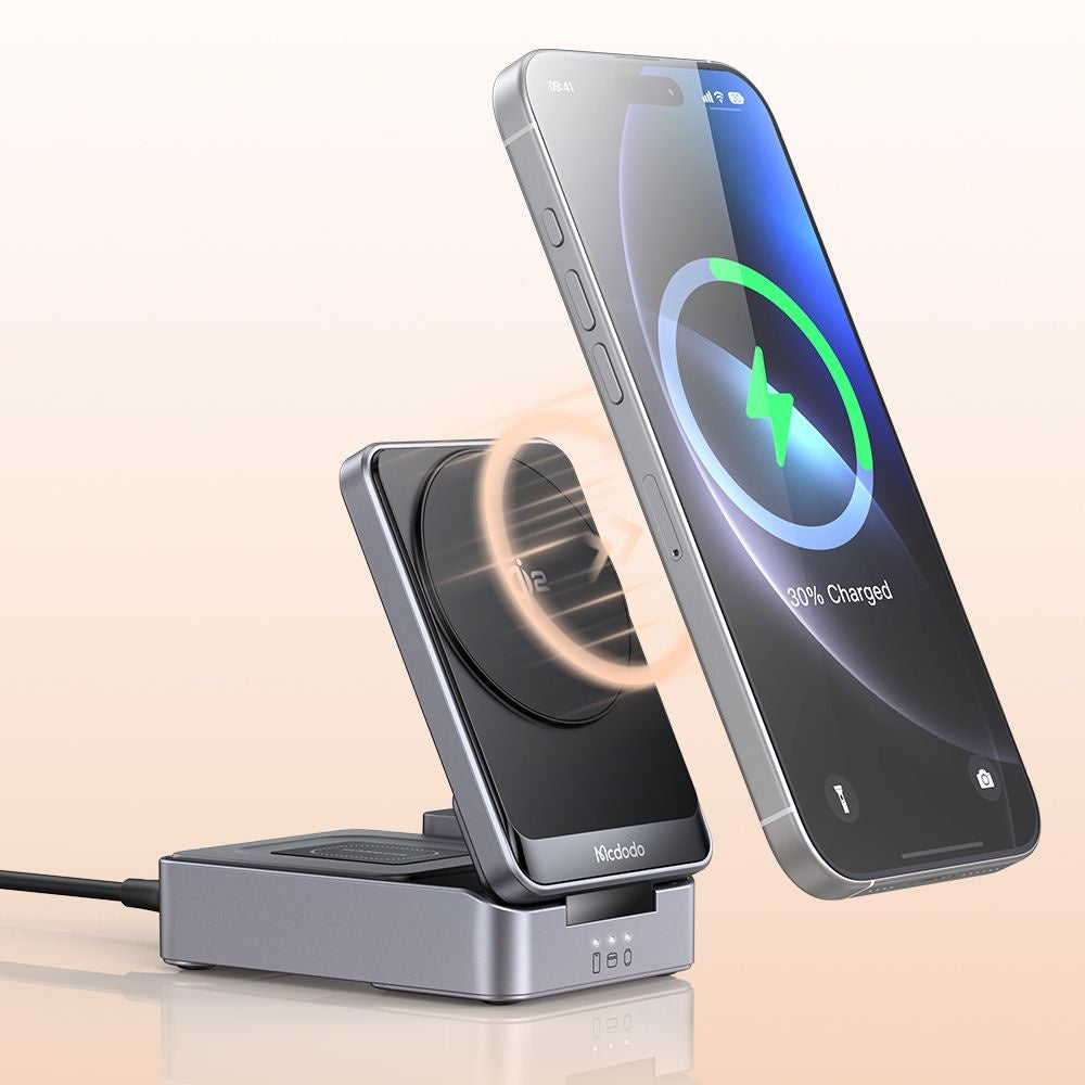 Incarcator Retea Wireless McDodo CH-5192 3in1, 22.5W, 1.67A, Gri