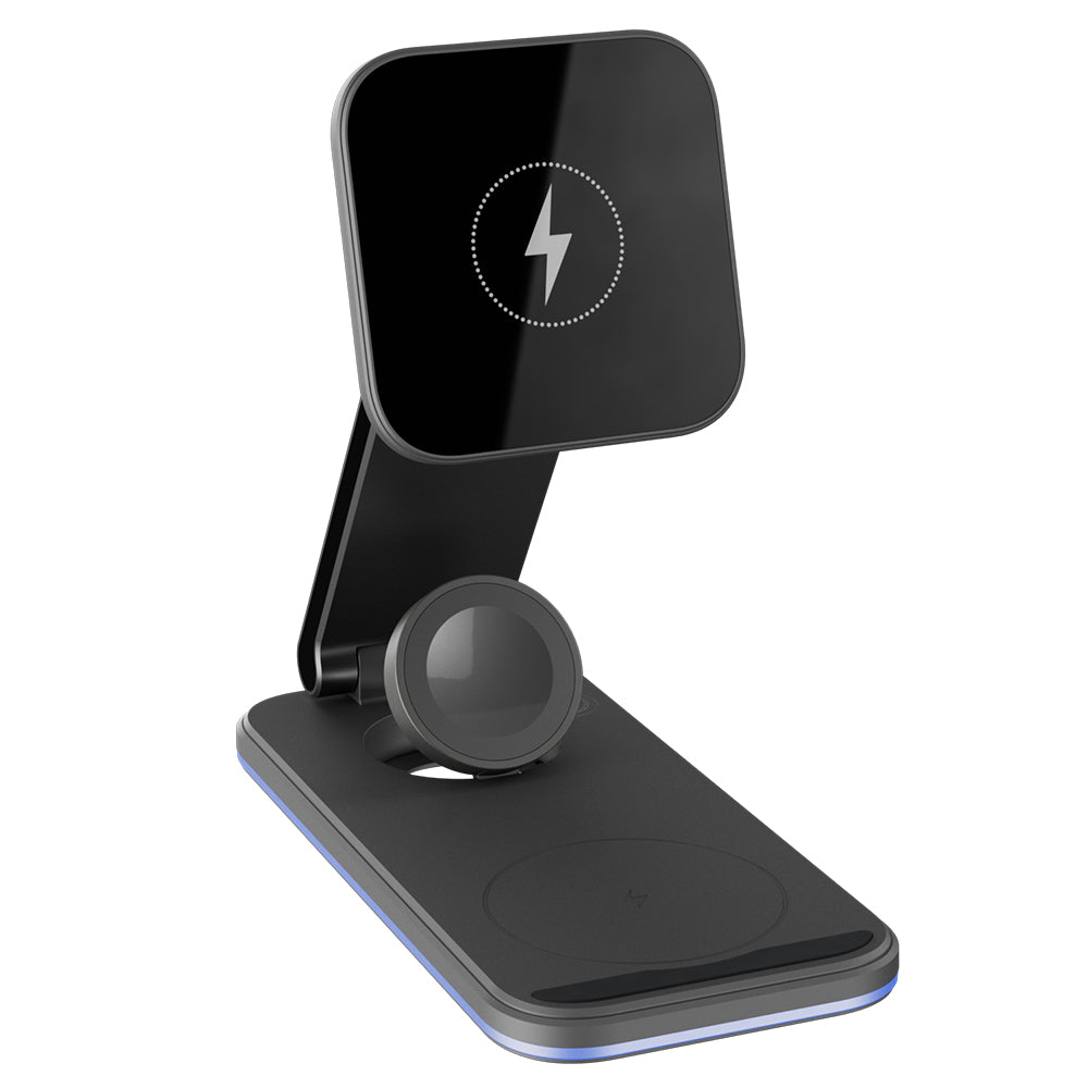 Incarcator Retea Wireless Proove Energy Fold 3in1, 15W, 1.67A, Negru WSEF15010001