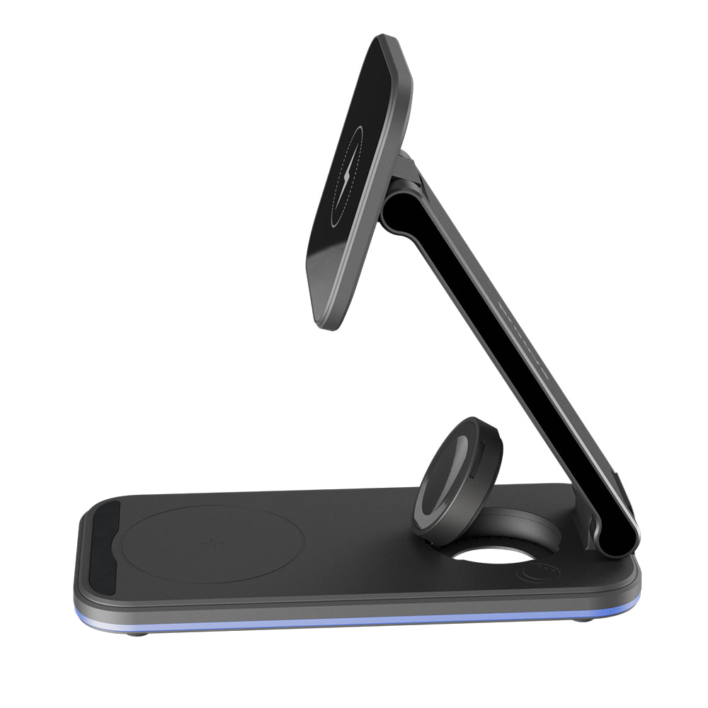Incarcator Retea Wireless Proove Energy Fold 3in1, 15W, 1.67A, Negru WSEF15010001
