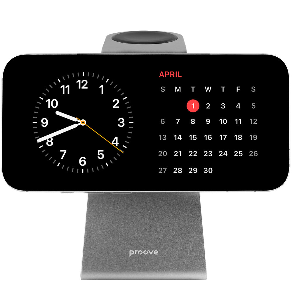 Incarcator Retea Wireless Proove Omni Power 3in1, 15W, 1.67A, Gri WSOP15020003