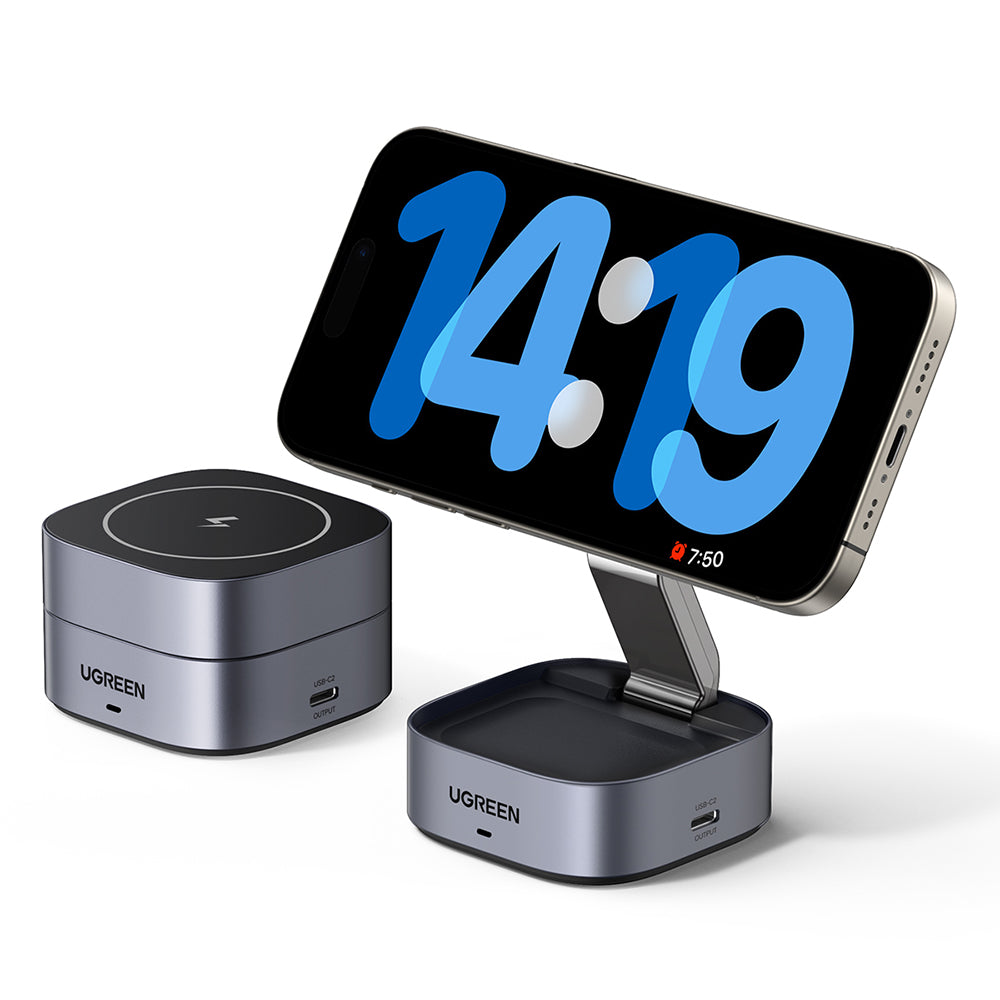 Incarcator Retea Wireless UGREEN W526 3in1, 20W, 1.67A, 1 x USB-C, Negru