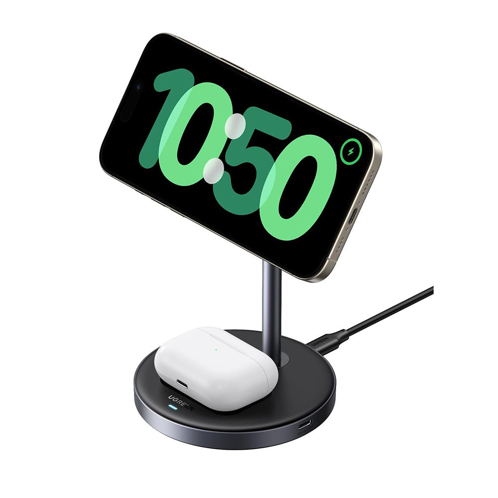 Incarcator Retea Wireless UGREEN W710 3in1, 20W, 1.67A, 1 x USB-C, Negru