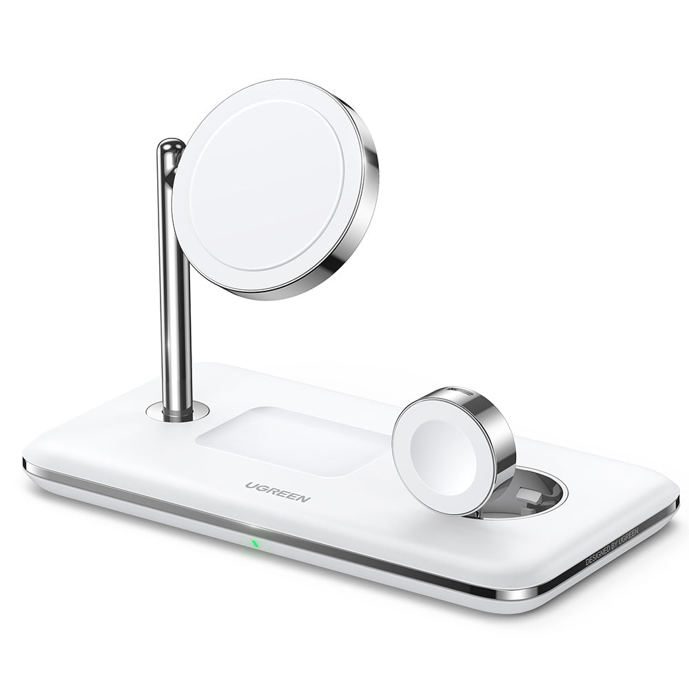Incarcator Retea Wireless UGREEN CD278 3in1, 25W, 1.67A, Alb