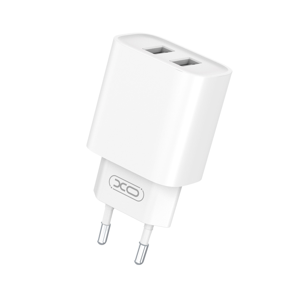 Incarcator Retea XO Design CE02C, 10.5W, 2.1A, 2 x USB-A, Alb