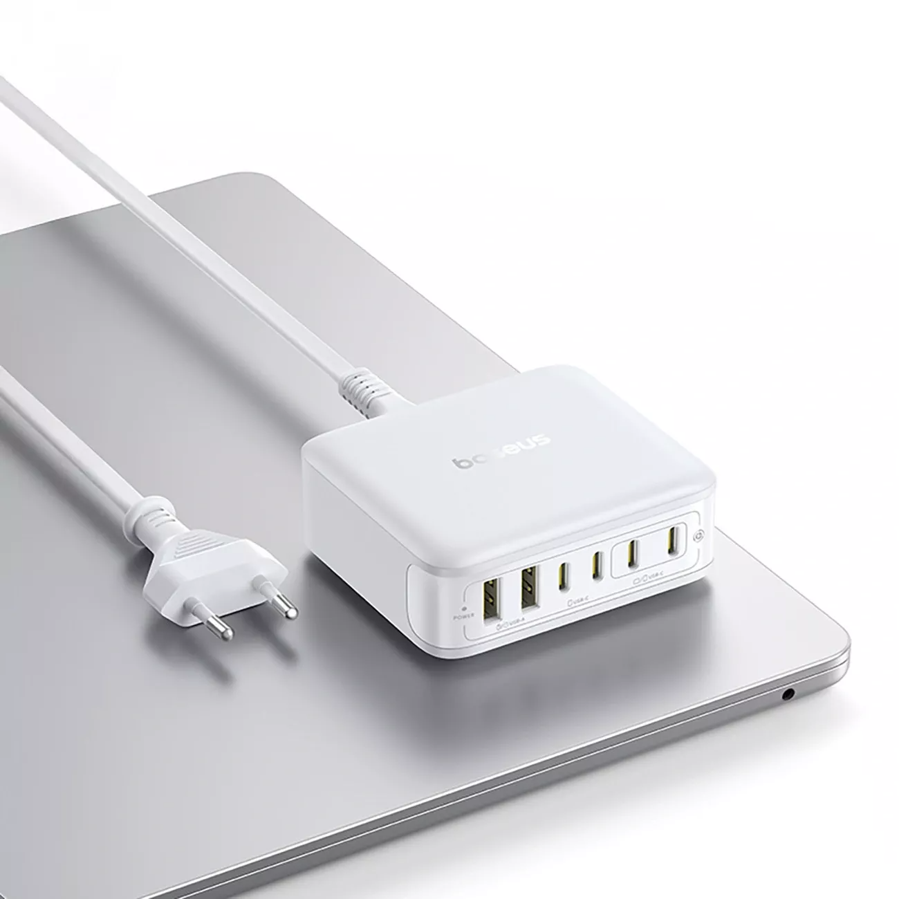 Incarcator Statie Baseus EnerFill FH21, 120W, 2 x USB-A - 4 x USB-C, Alb E0120T01