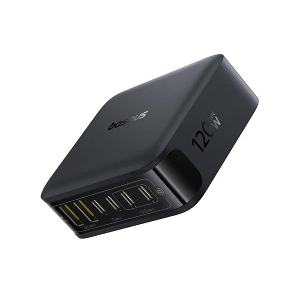 Incarcator Statie Baseus EnerFill FH21, 120W, 3.25A, 2 x USB-A - 4 x USB-C, Negru E0120T00