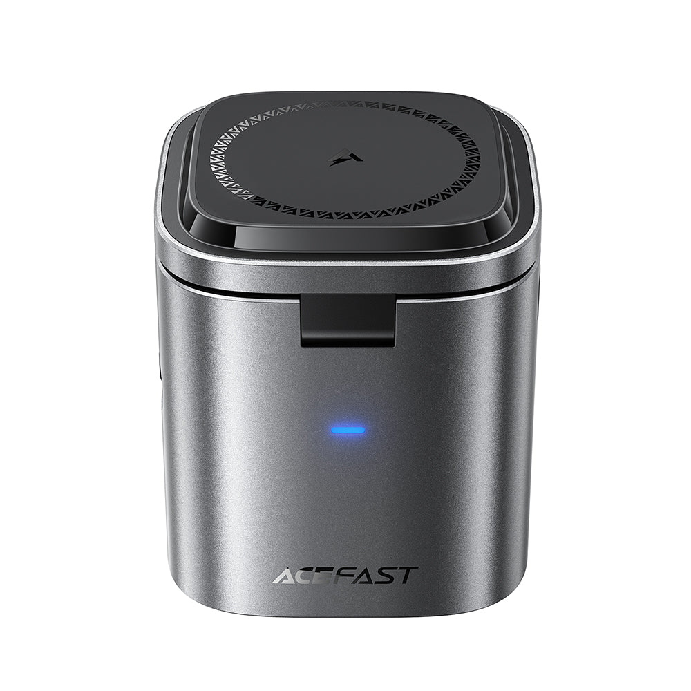 Incarcator Statie Cu Cablu USB-C Acefast Z9 QI 6in1, 80W, 1 x USB-C - 1 x USB-A, Negru