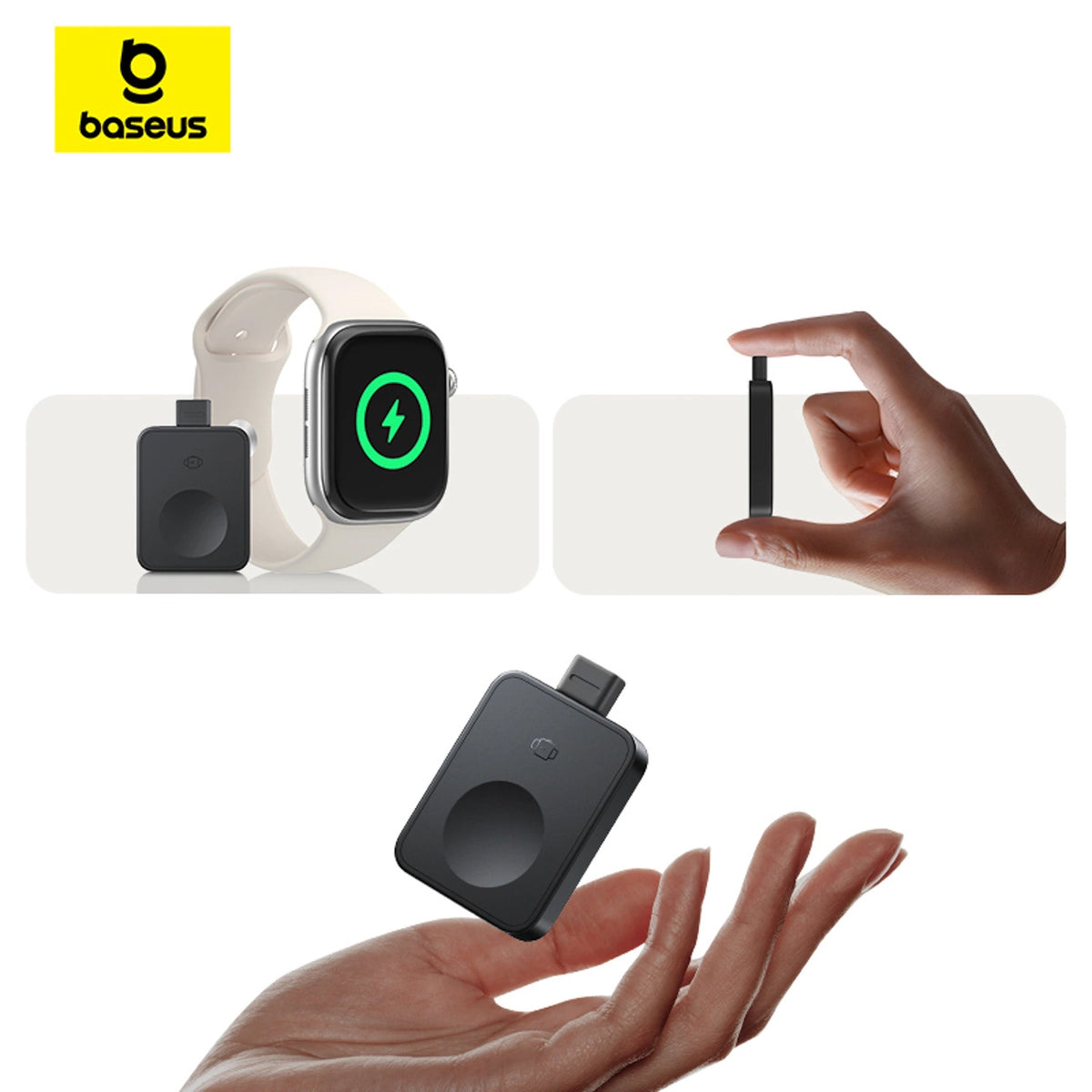 Incarcator Wireless Baseus MagPro pentru Apple Watch Series, USB-C, Negru P10264106123-00