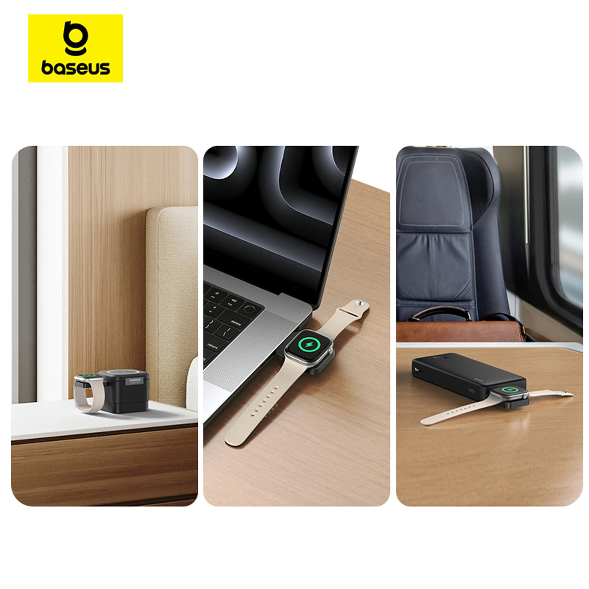 Incarcator Wireless Baseus MagPro pentru Apple Watch Series, USB-C, Negru P10264106123-00