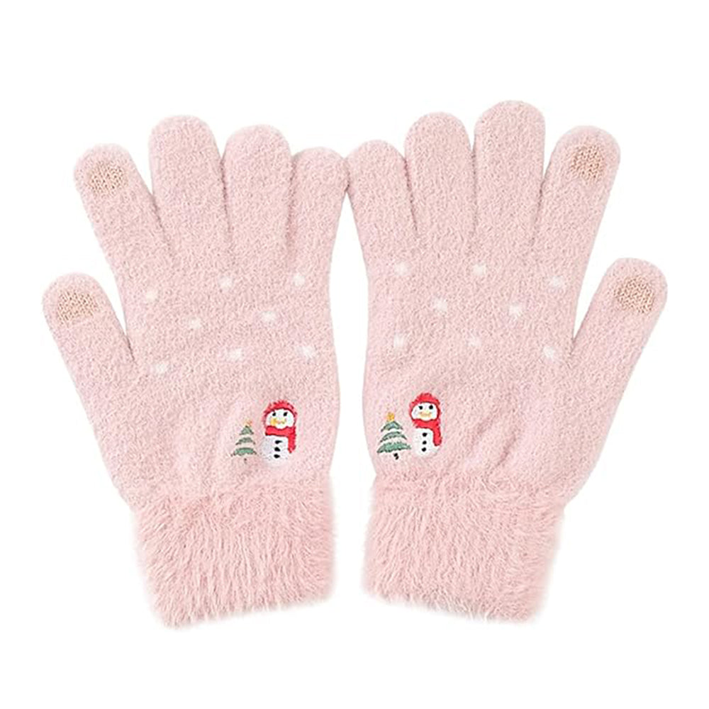 Manusi De Iarna Tactile Dama Techsuit ST0011, Marime 17cm, Roz