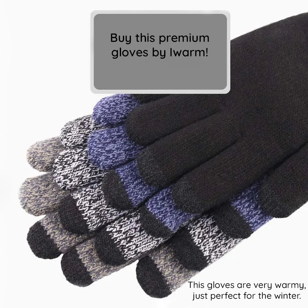Manusi De Iarna Tactile Iwarm ST0018, Marime 23cm, Gri