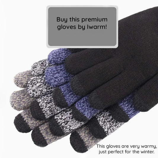 Manusi De Iarna Tactile Iwarm ST0018, Marime 23cm, Gri