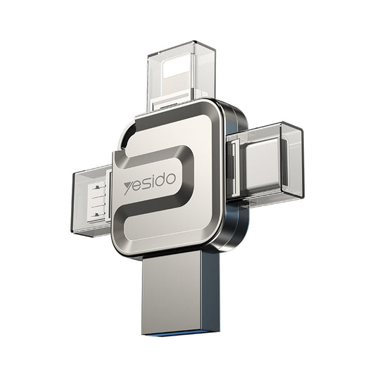 Memorie Externa USB-A 3.0 / Lightning / USB-C / microUSB Yesido FL15, 16Gb