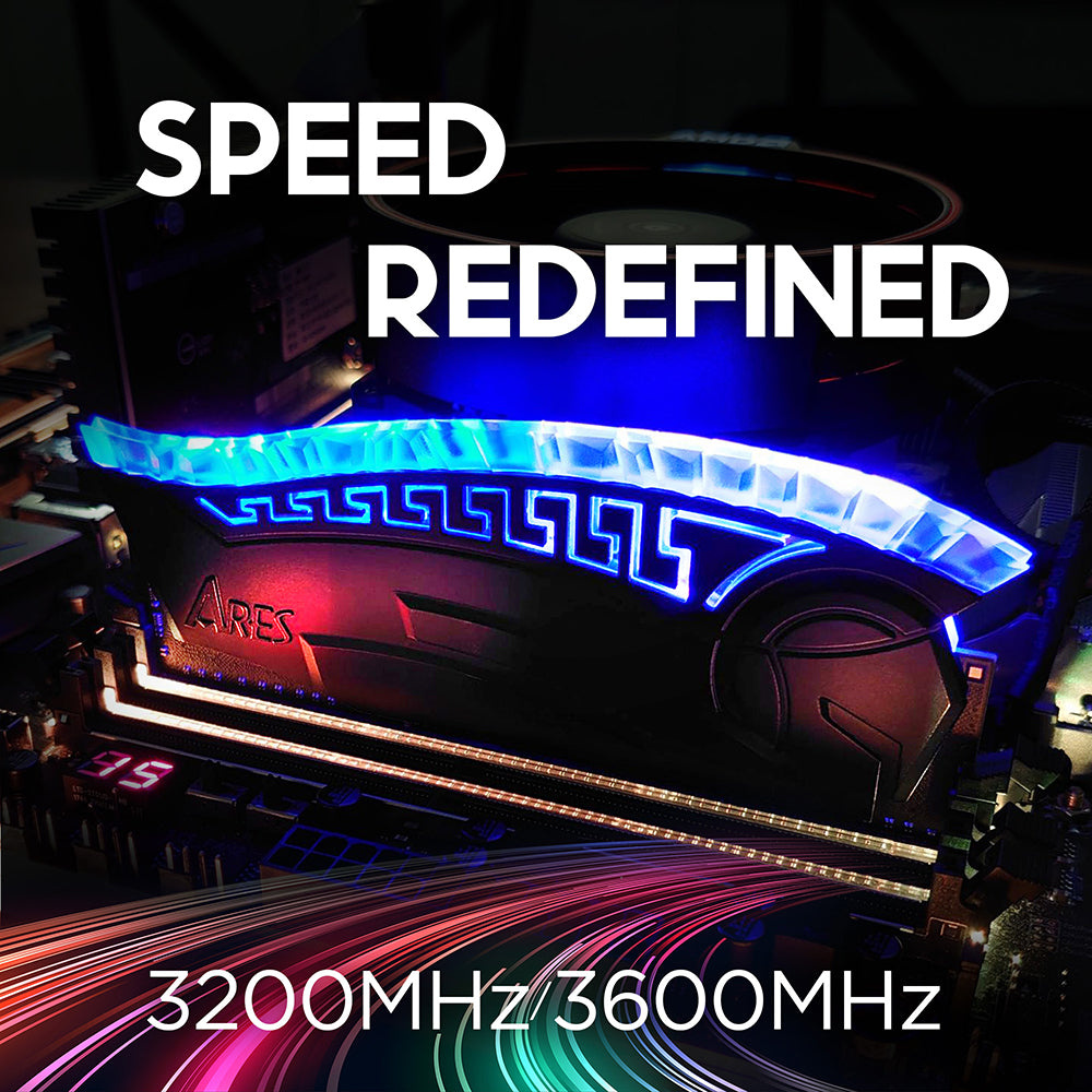 Memorie RAM Dato Ares Armor, DDR4, RGB, 8GB, 3600Mhz, CL18, Neagra AMRGB1G88G36K