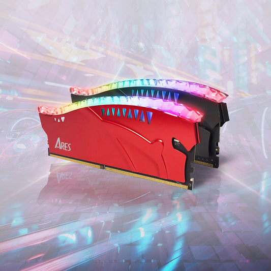 Memorie RAM Dato Ares Armor Lite, DDR4, RGB, 8GB, 3200Mhz, CL16, Rosie ARB8G4R32