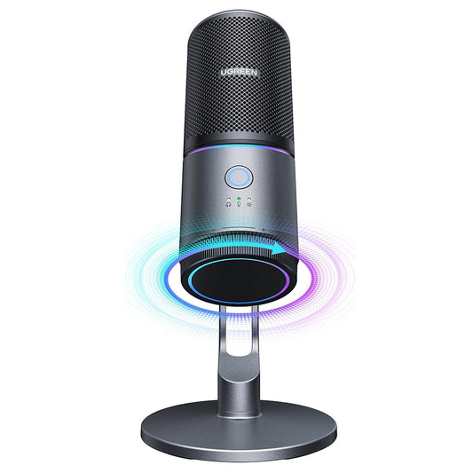 Microfon Cardioid UGREEN CM769 (35629), RGB, USB-A, 2m, Negru