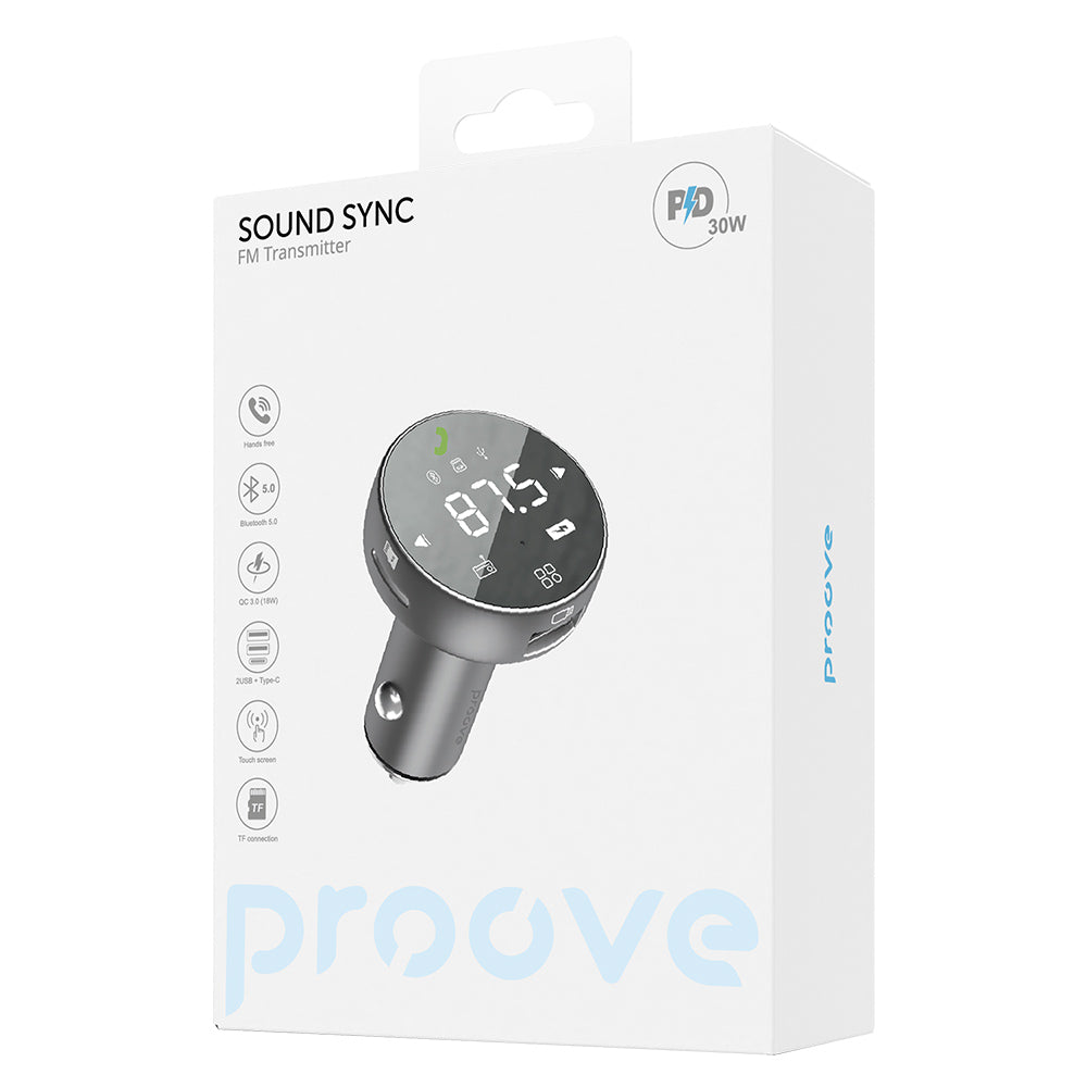 Modulator FM Bluetooth Proove, 1 x USB-A - 1 x USB-C - 1 x microSD FMSS30110003