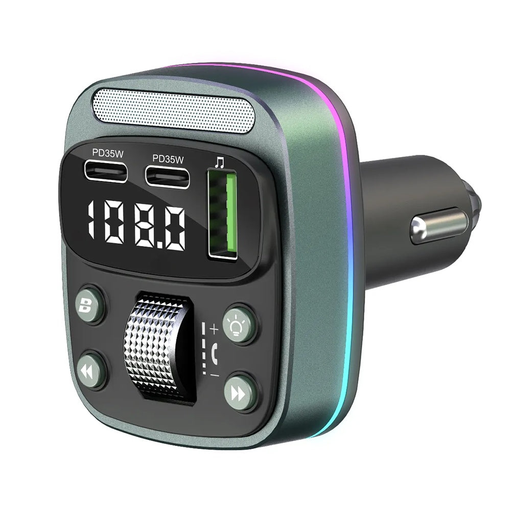 Modulator FM Bluetooth Techsuit EchoDrive, 1 x USB-A - 2 x USB-C